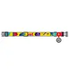 Collar WauDog Nylon Obroża nylonowa z QR-paszportem, plastikowy fastex, wzór FUTRZANE POTWORY, S 15mm/25-35cm