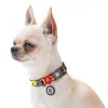 Collar WauDog Nylon Obroża nylonowa z QR-paszportem, plastikowy fastex, wzór FUTRZANE POTWORY, S 15mm/25-35cm