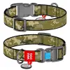 Collar WauDog Nylon Obroża nylonowa z QR-paszportem, plastikowy fastex, wzór MILITARY, M 20mm/28-40cm