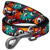 Collar WauDog Nylon Smycz nylonowa S 15mm/200cm, wzór ZĘBATE POTWORY