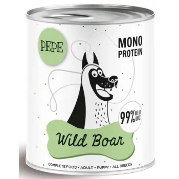 Paka Zwierzaka PEPE Wild Boar (dzik) puszka 800g