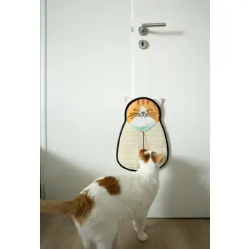 Zolux Chatouille Drapka do powieszenia kot z sizalu z zabawką 54cm