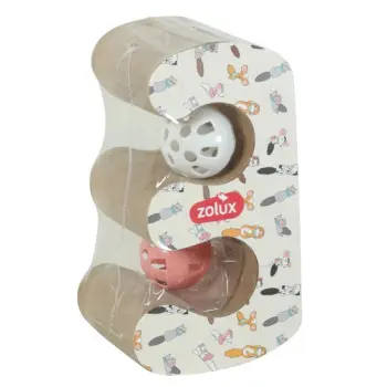 Zolux Chatouille Drapka tekturowa składana podwójna z piłkami i kocimiętką