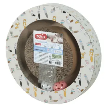 Zolux Chatouille Drapka tekturowa okrągła z piłkami i kocimiętką