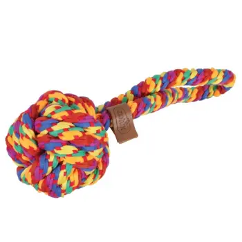 Zolux Zabawka dla psa szarpak piłka sznur Rainbow 9,5cm