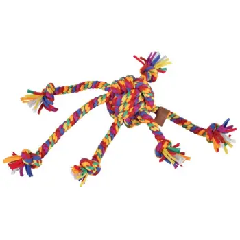 Zolux Zabawka dla psa szarpak ośmiornica sznur Rainbow 38cm