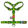 Collar WauDog Nylon Szelki nylonowe anatomiczne w kształcie litery H, z QR-paszportem, plastikowy fastex, wzór AWOKADO, rozmiar M 20mm