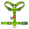 Collar WauDog Nylon Szelki nylonowe anatomiczne w kształcie litery H, z QR-paszportem, plastikowy fastex, wzór AWOKADO, rozmiar XL 35mm