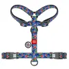 Collar WauDog Nylon Szelki nylonowe anatomiczne w kształcie litery H, z QR-paszportem, plastikowy fastex, wzór FIGA, rozmiar M 20mm