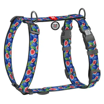 Collar WauDog Nylon Szelki nylonowe anatomiczne w kształcie litery H, z QR-paszportem, plastikowy fastex, wzór FIGA, rozmiar M 20mm