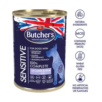 Butcher's Functional Sensitive Z Jagnięciną I Ryżem 390g