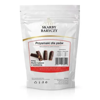 SKARBY BARYCZY Rurki ryżowe z wołowiną 500g
