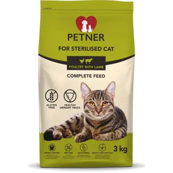 PETNER Sterilised Cat Z Kurczakiem I Jagnięciną 3kg