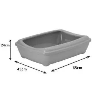 Moderna Kuweta Mega Owalna Z Ramką 65cm Szara