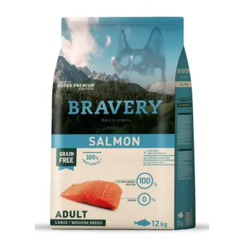 Bravery Grain Free Adult Medium Large Salmon 12kg