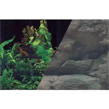 Zolux Tło Akwariowe Dwustronne 60cm x 15m Rośliny Czar./Skała