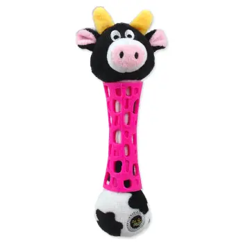 Be Fun Toy zabawka dla psa z TPR i pluszu krowa puppy 17cm