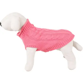 Sweterek dla psa Happet 490M warkocz róż M-30cm