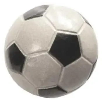 Zabawka piłka football Happet 72mm srebrna brokat