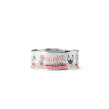 NAXOS CAT STERILIZED Puszka dla kotów sterylizowanych o smaku wieprzowiny i cielęciny 85g