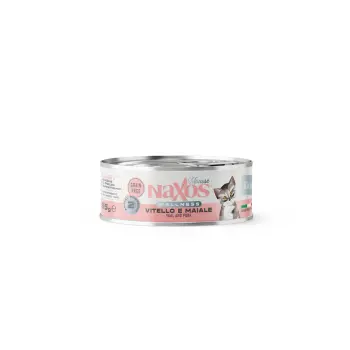 NAXOS CAT Puszka dla kociąt smaku cilęciny i wieprzowiny 85g