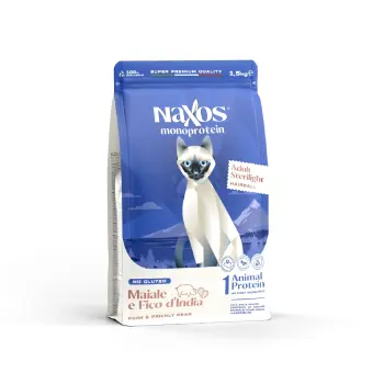 NAXOS CAT STERILIZED dla kotów sterylizowanych wieprzowina i opuncja figowa 1,5 kg