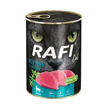 Rafi Cat dla kotów sterylizowanych karma bezzbożowa z tuńczykiem 12 x 400 g