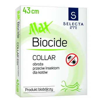 SELECTA Obroża biobójcza MaxBIOCIDE 43 cm czerwona (dla kota)