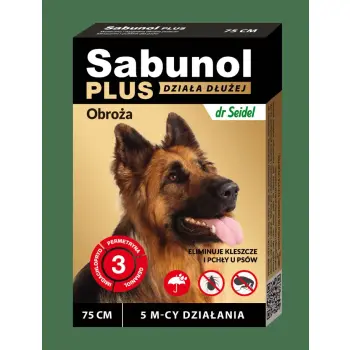 SABUNOL PLUS obroża przeciw pchłom i kleszczom dla psa 75cm