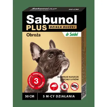 SABUNOL PLUS obroża przeciw pchłom i kleszczom dla psa 50cm