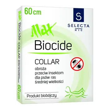 SELECTA Obroża biobójcza MaxBIOCIDE 60cm brązowa