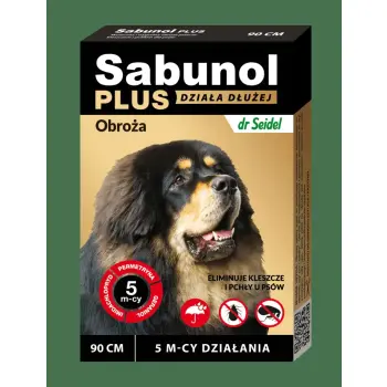 SABUNOL PLUS obroża przeciw pchłom i kleszczom dla psa 90cm