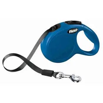 FLEXI NEW CLASSIC smycz automatyczna dla psa, taśma 3m, rozm. XS do 12kg, niebieska