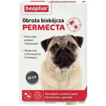 BEAPHAR PERMECTA DOG S 50CM - obroża biobójcza dla małych i średnich psów