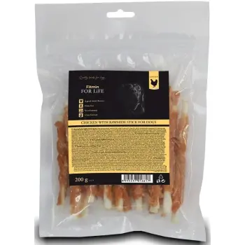 FITMIN FFL dog treat chicken with rawhide stick 200g