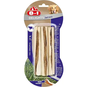 8in1 Przysmak Delights Beef Bone Sticks [T108856] 3 szt.