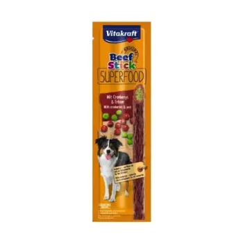 VITAKRAFT BEEF STICK Superfood groszek i żurawina przysmak dla psa 1szt