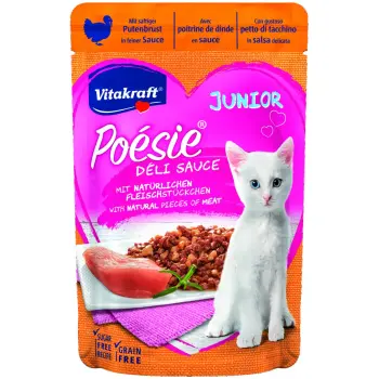 VITAKRAFT POESIE DELI SAUCE JUNIOR indyk saszetka dla młodego kota 85g