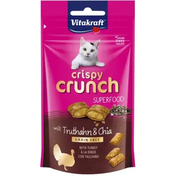 VITAKRAFT CRISPY CRUNCH przysmak dla kota, indyk i chia 60g