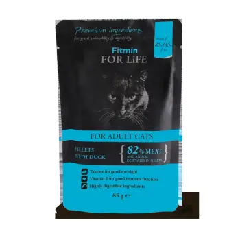 FITMIN cat For Life Pouch Adult Duck 85g