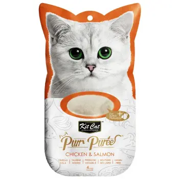 KIT CAT PurrPuree CHICKEN & SALMON (kurczak & łosoś) [KC-874] 4x15g