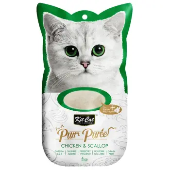 KIT CAT PurrPuree CHICKEN & SCALLOP (kurczak & przegrzebek) [KC-904] 4x15g