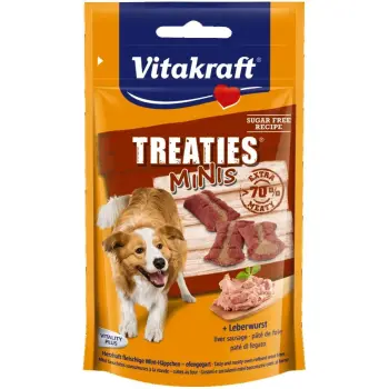 VITAKRAFT TREATIES BITS przysmak z wątróbką dla psa 120g +20% gratis