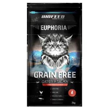 BIOFEED Euphoria JUNIOR CAT Grain Free Chicken & Salmon 2kg