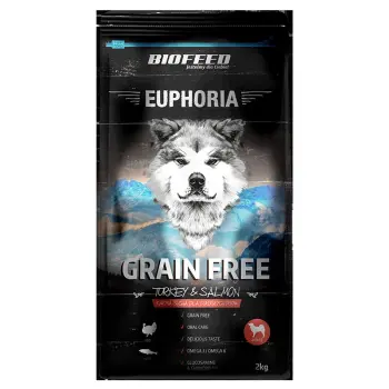 BIOFEED EUPHORIA Grain Free Adult dla dorosłych psów z indykiem i łososiem 2kg