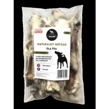 PINSCHER Naturalny gryzak dla psa - USZY KRÓLIKA 250g