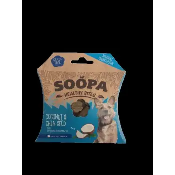 SOOPA Healthy BITES Coconut & Chia Seed (kokos i nasiona chia) 50g