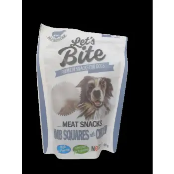 BRIT LET'S BITE MEAT SNACKS LAMB SQUARES CHICKEN 80g