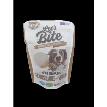 BRIT LET'S BITE MEAT SNACKS CHICKEN SQUARES VENISON 80g