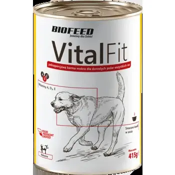 BIOFEED VITALFIT puszka dla psów z wołowiną 415g